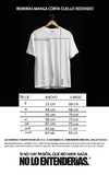 Tabla de Talles - Remera manga corta cuello redondo