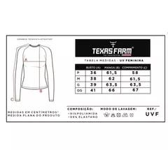 Camisa Feminina C/ Proteção UV Texas Farm - loja online