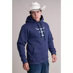 Moletom Texas Farm Azul Marinho/ Cinza - comprar online
