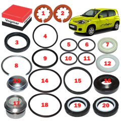 Reparo caixa direcao hidraulica Uno 2011/2016 Caixa marca TRW (Cremalheira Ø 25mm) - comprar online