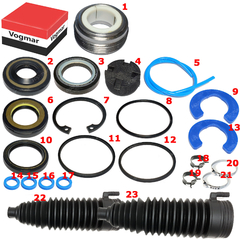 Reparo caixa direcao hidraulica Focus 2004/2005 Caixa marca Visteon (Coifa com saida Respiro) - Vogmar Peças Automotivas