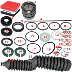 Reparo caixa direcao hidraulica Alfa 155 1995/1997 Cremalheira Ø 25mm na internet