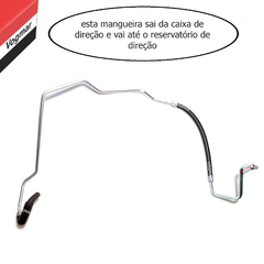 Mangueira retorno direcao hidraulica Peugeot 206 1.4 8v e 1.6 16V 2001/2010