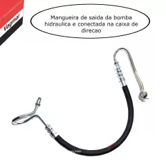 Mangueira pressao direcao hidraulica Pajero GLS 1998/2004 Motor 3.5