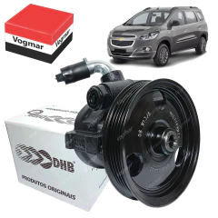 Bomba direcao hidraulica Spin 2013/2016 Coma Polia 5PK