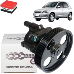 Bomba direcao hidraulica Celta 2001/2006 Motor Gasolina - Com Ar Condicionado
