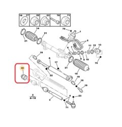 Coifa da barra axial caixa direcao Peugeot 306 1994/2001 - comprar online