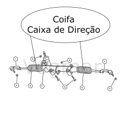 Coifa caixa direcao hidraulica Corvette 2014/2015 - comprar online
