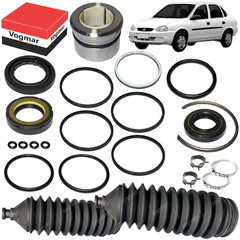 Reparo caixa direcao hidraulica Corsa Classic 2009 Motor VHCE - Caixa marca Jtekt - Cremalheira Ø 24mm