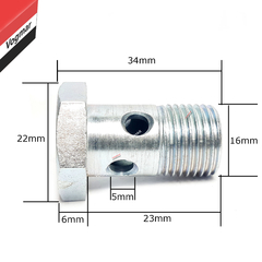 Parafuso 16mm Rosca Mangueira Direção Hidraulica sextavado - comprar online