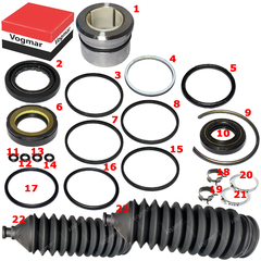 Reparo caixa direcao hidraulica Prisma 2009 Motor VHCE - Caixa marca Jtekt - Cremalheira Ø 24mm na internet
