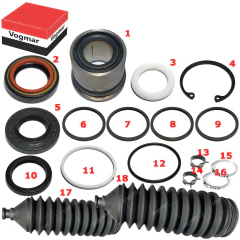Reparo caixa direcao hidraulica Focus 2009/2013 Motor 1.6 Caixa marca TRW (Coifa sem Respiro) - Vogmar Peças Automotivas