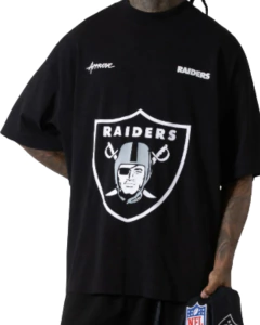 Camiseta Approve Huge x NFL II Raiders Preta