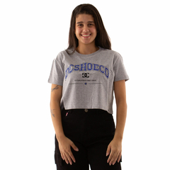 Camiseta DC Orientation Crop Cinza Mescla - 360surfshop