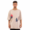 Camiseta Approve Over Trails Bonfire Bege