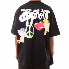 Camiseta Approve Huge Peaceandluv Preto - comprar online