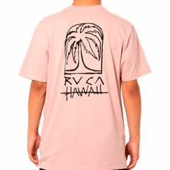 Camiseta Rvca Sketch Palm Rosa Claro na internet