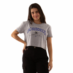 Camiseta DC Orientation Crop Cinza Mescla - loja online