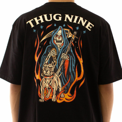 Camiseta Thug Nine Flaming Reaper Preto na internet