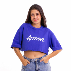 Cropped Approve Bold New Classic Azul Royal - comprar online