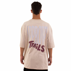 Camiseta Approve Over Trails Bonfire Bege - 360surfshop