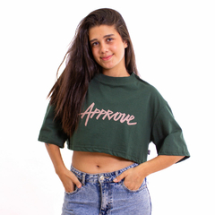 Cropped Approve New Classic Verde/Bege - 360surfshop