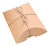 Caixa Mini Travesseiro Kraft 8x8x2cm, Sisal E Escalope Ø4cm Sem Personalização - MSRDESIGNER
