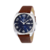 Relógio Seiko Recraft Automatic Blue Dial Brown Leather Men's 43,5mm SNKN37 - Clock Society