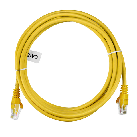 Patch Cord UTP Cat6 2,5M Amarelo 26AWG Seclan