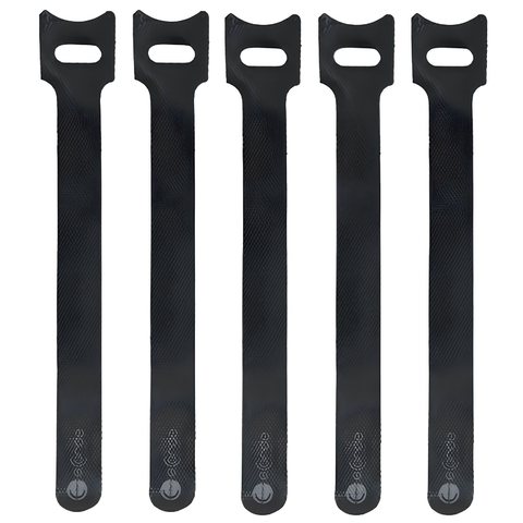 Organizador de Cabos e Fios 11 X 150MM Com Velcro Preto Storm ORCB0001