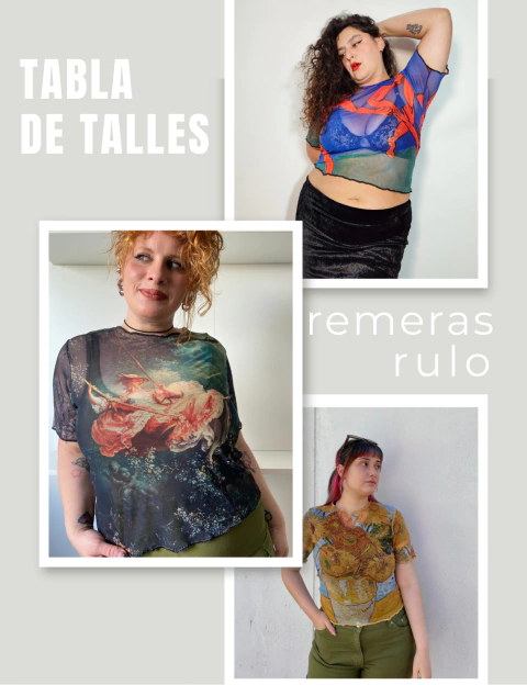 Tabla de talles remeras RULO - comprar online