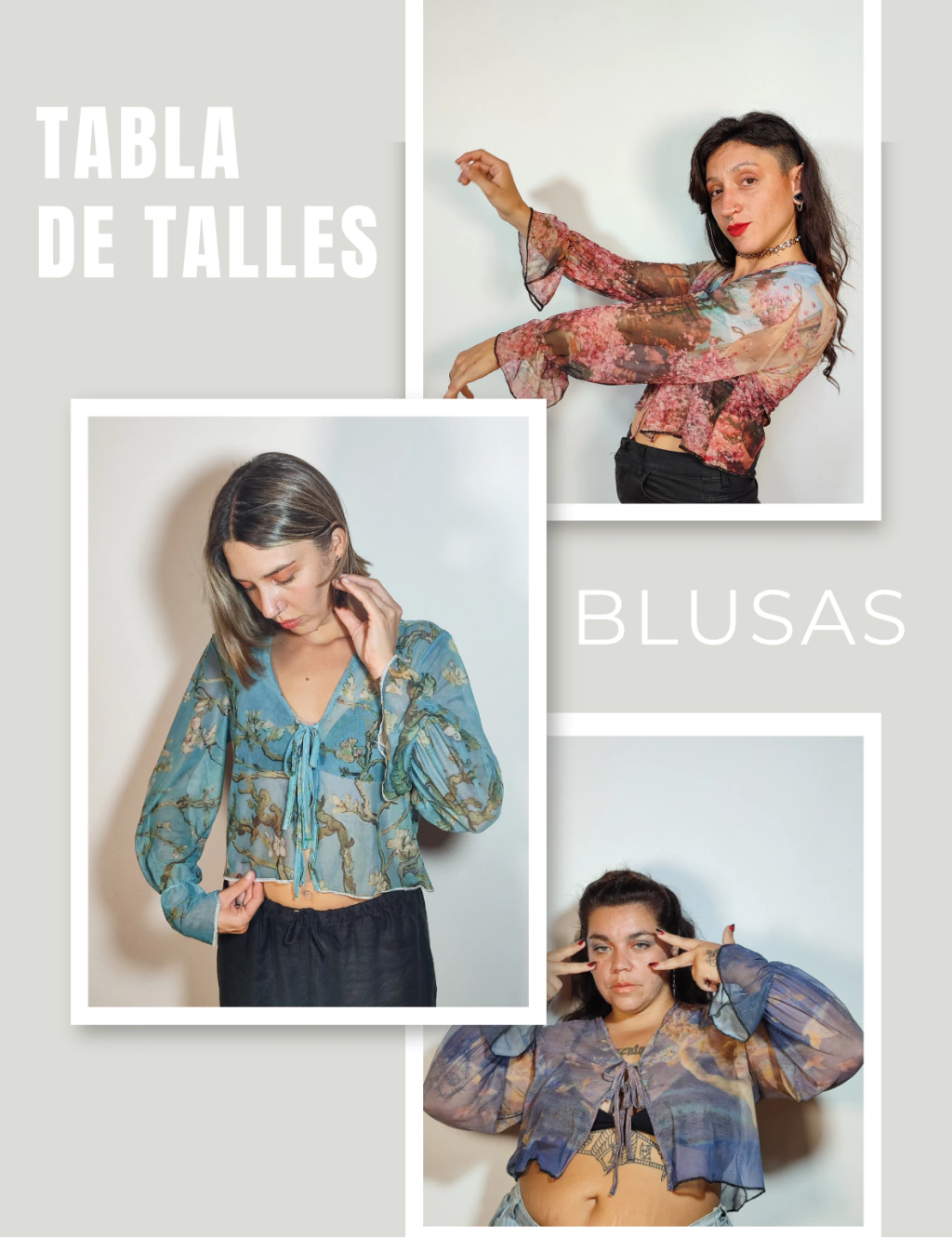Tabla de talles Blusas