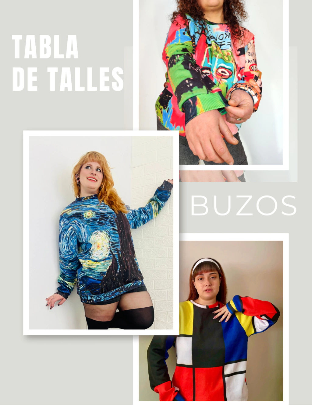 Tabla de talles Buzos