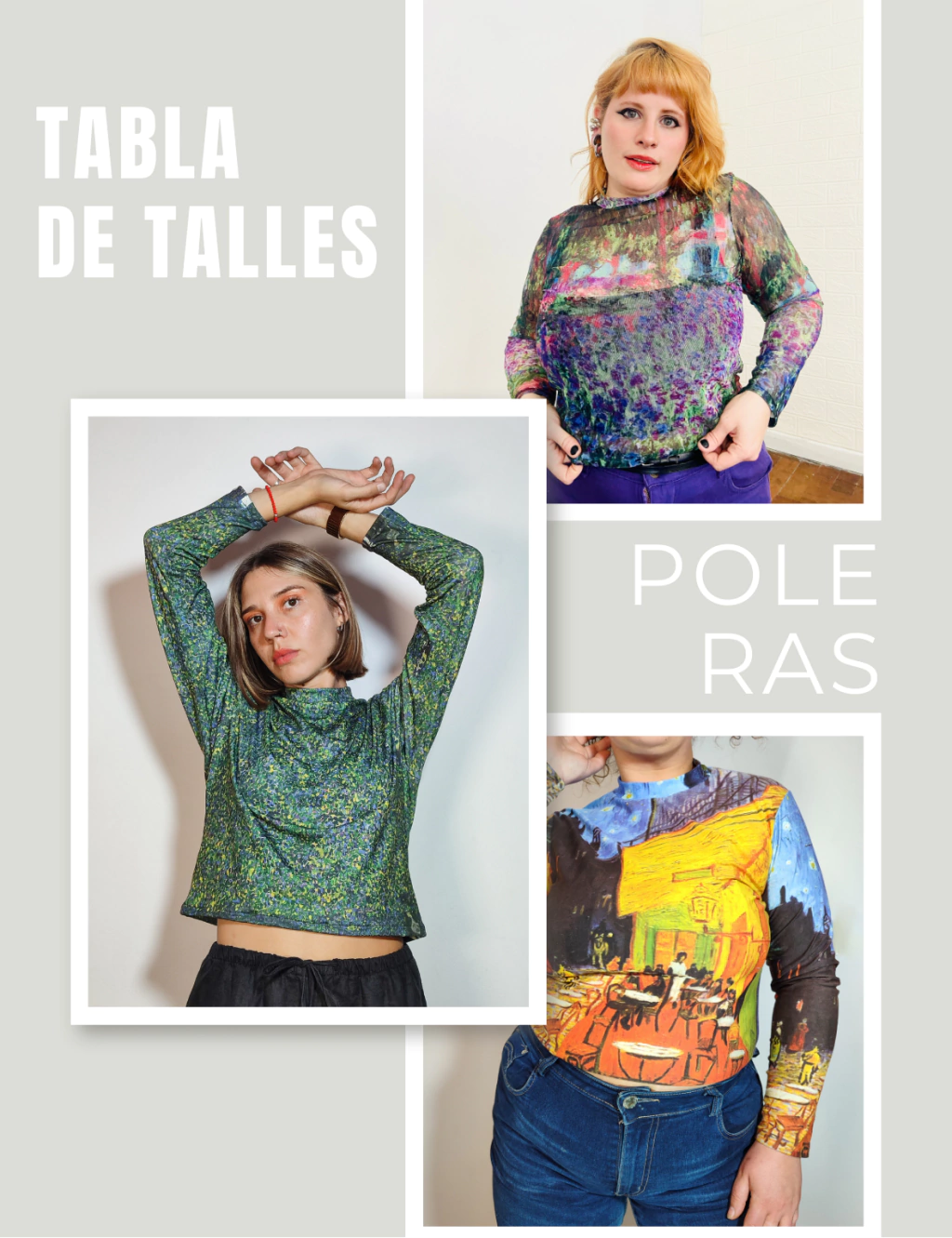 Tabla de talles POLERAS