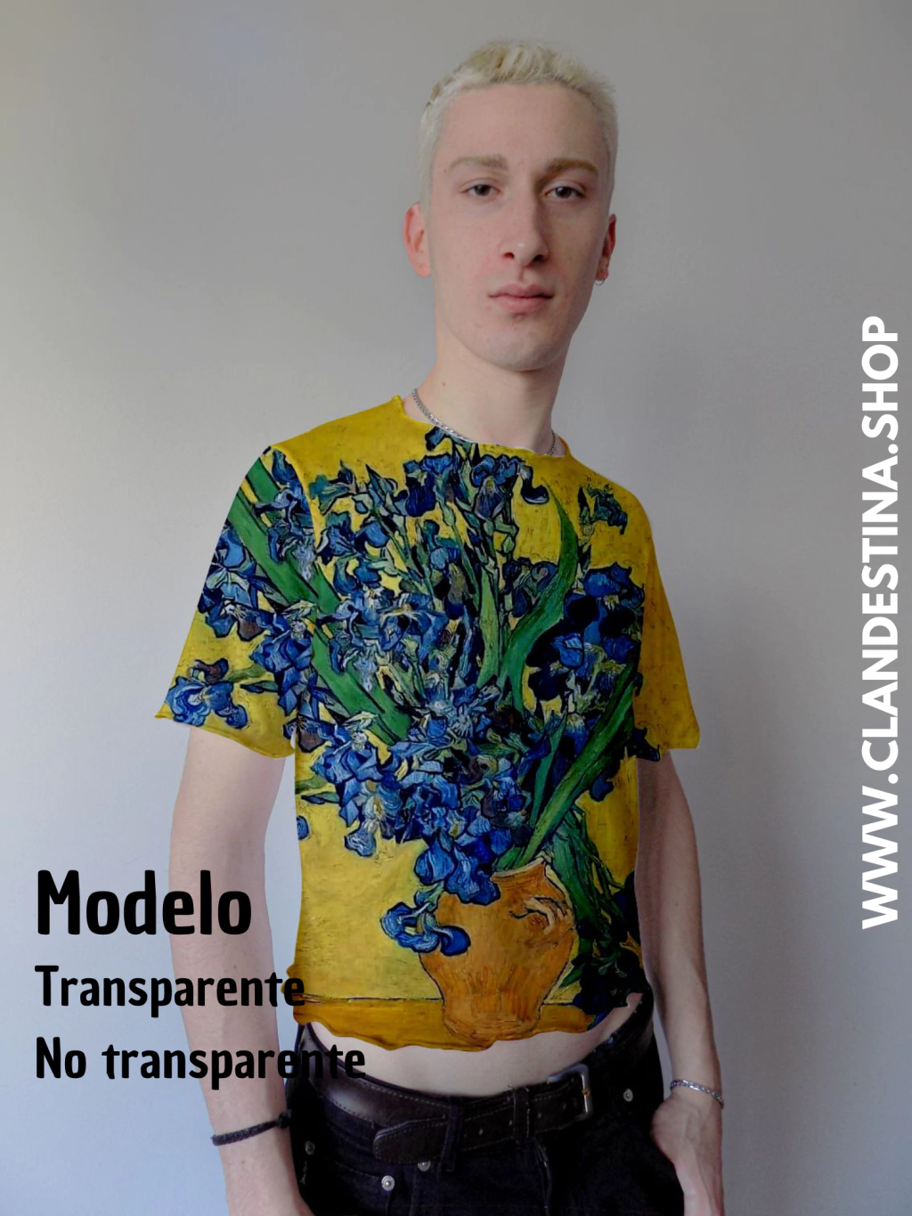 Remera Jarron con lirios