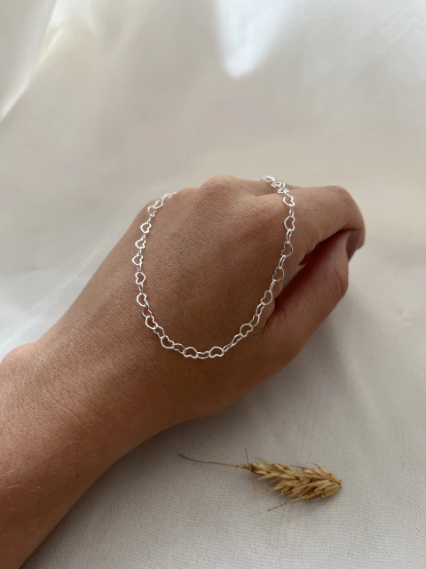 Choker Elos Corações