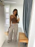 Calça Listrada Paradise Marrom - comprar online