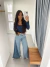 Calça Wide Leg Triângulo na internet