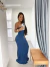 Vestido Longo Karen Modal Azul