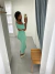 Vestido Midi Rib Penélope Verde - loja online