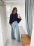 Blusa Morcego Azul Marinho