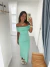 Vestido Midi Rib Penélope Verde