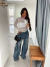 Calça Wide Glow Jeans Escuro na internet