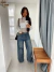 Calça Wide Glow Jeans Escuro - loja online