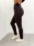 Calça Legging Peluciada Marrom - comprar online