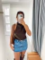 Blusa frente Única Marrom