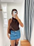 Blusa frente Única Marrom - loja online