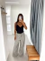 Calça Listrada Paradise Preta - comprar online