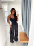 Calça Wide Glow Jeans Preta - comprar online