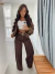Imagem do Calça Pantalona Gilda Marrom